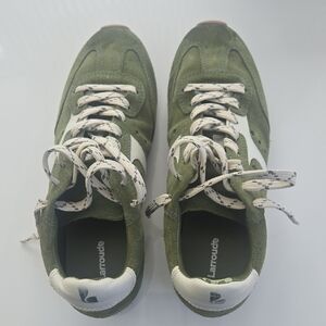 Larroude Green and White Men's Sneakers